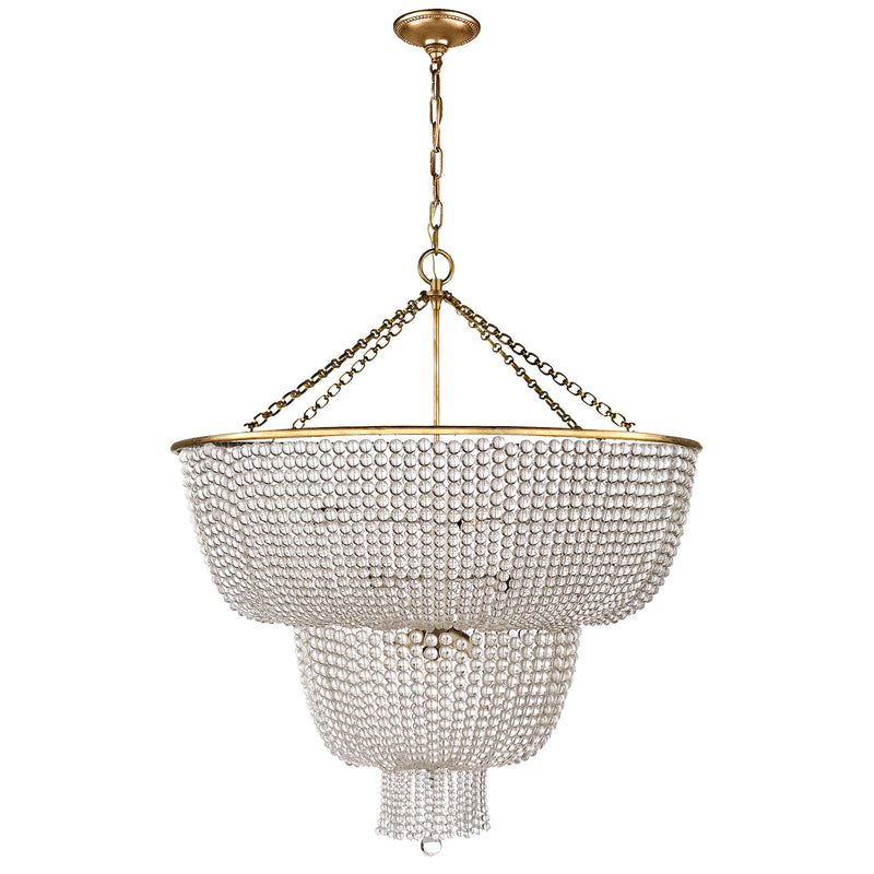 Visual Comfort Signature ARN 5104HAB-CG 12 Light Chandelier, Hand-Rubbed Antique Brass