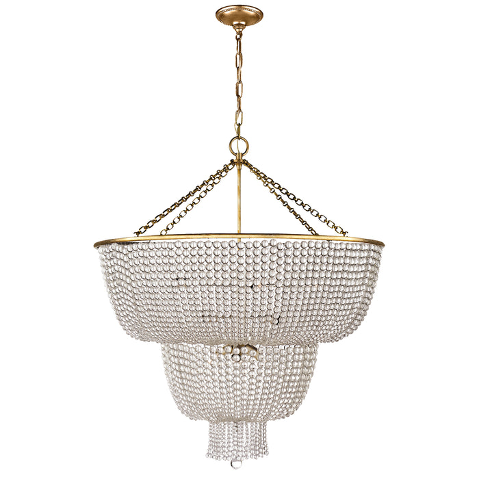 Visual Comfort Signature ARN 5104HAB-CG 12 Light Chandelier, Hand-Rubbed Antique Brass