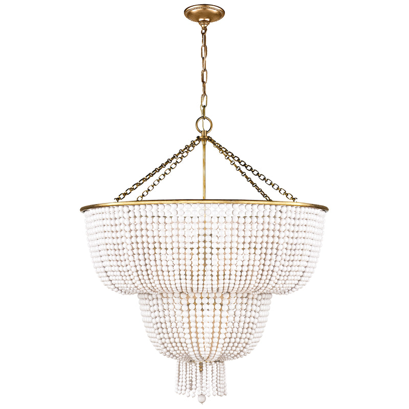 Visual Comfort Signature ARN 5104HAB-WG 12 Light Chandelier, Hand-Rubbed Antique Brass