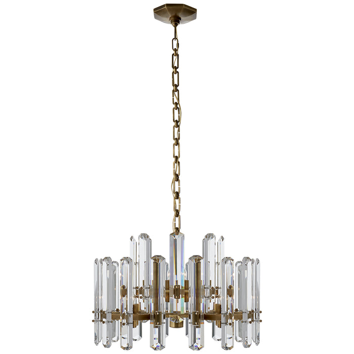 Visual Comfort Signature ARN 5124HAB-CG 12 Light Chandelier, Hand-Rubbed Antique Brass