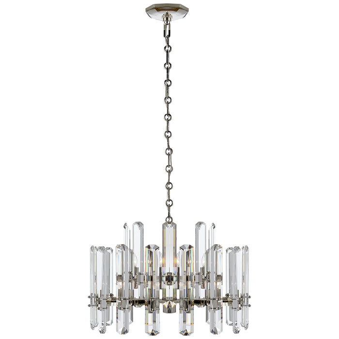 Visual Comfort Signature ARN 5124PN-CG 12 Light Chandelier, Polished Nickel