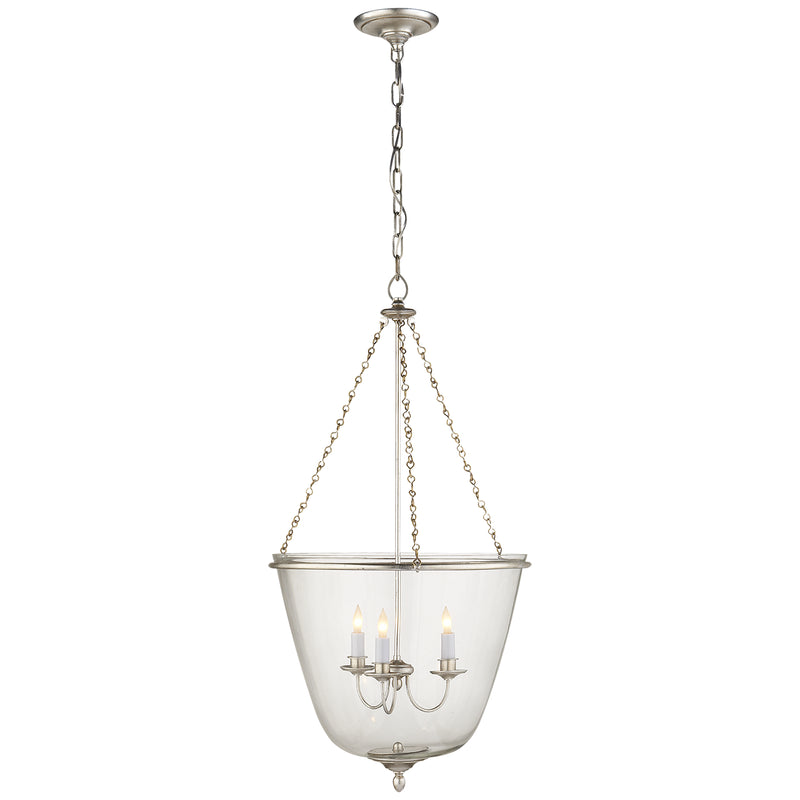 Visual Comfort Signature ARN 5200BSL Three Light Lantern, Burnished Silver Leaf