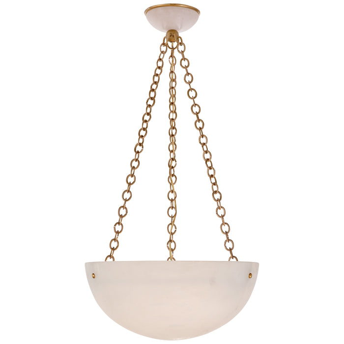 Visual Comfort Signature ARN 5202HAB/ALB Three Light Chandelier, Hand-Rubbed Antique Brass