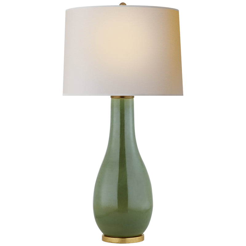 Visual Comfort Signature CHA 8655SHK-NP One Light Table Lamp, Shellish Kiwi