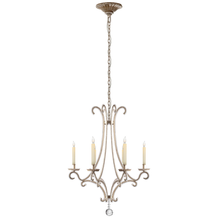 Visual Comfort Signature CHC 1552BSL-CG Six Light Chandelier, Burnished Silver Leaf
