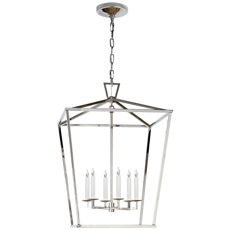 Visual Comfort Signature CHC 2176PN Six Light Lantern, Polished Nickel