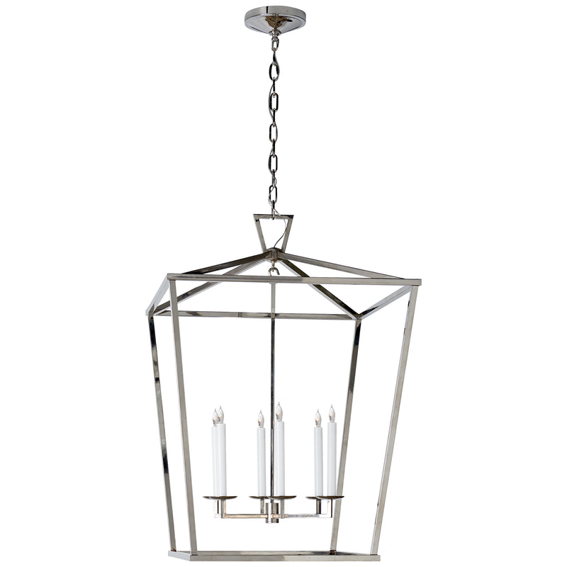 Visual Comfort Signature CHC 2177PN Six Light Lantern, Polished Nickel