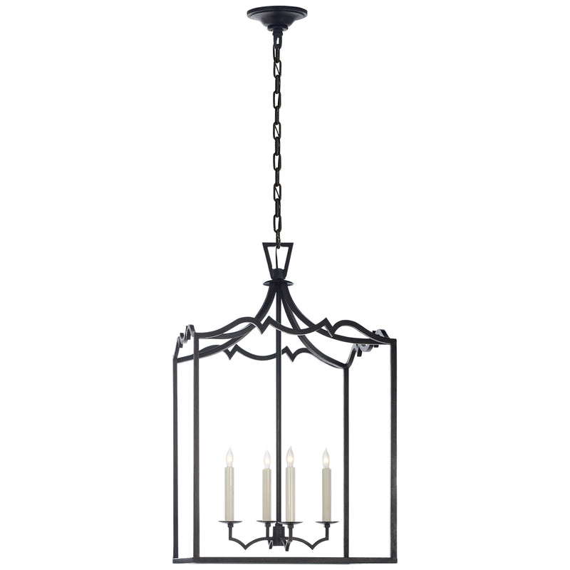 Visual Comfort Signature CHC 2181AI Four Light Lantern, Aged Iron