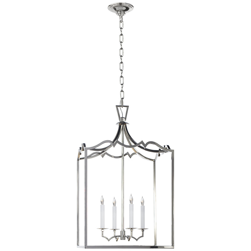 Visual Comfort Signature CHC 2181PN Four Light Lantern, Polished Nickel