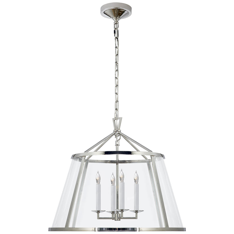 Visual Comfort Signature CHC 2202PN-CG Four Light Pendant, Polished Nickel