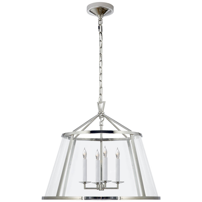 Visual Comfort Signature CHC 2202PN-CG Four Light Pendant, Polished Nickel
