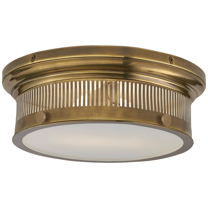 Visual Comfort Signature CHC 4391AB-WG Two Light Flush Mount, Antique-Burnished Brass