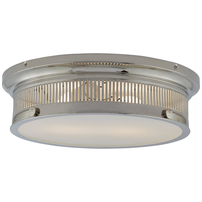 Visual Comfort Signature CHC 4392PN-WG Two Light Flush Mount, Polished Nickel