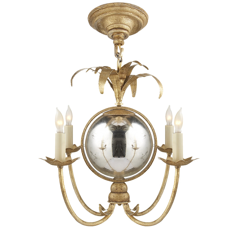 Visual Comfort Signature CHC 5370GI Four Light Chandelier, Gilded Iron