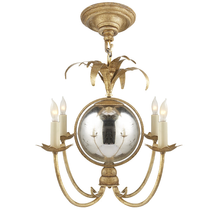 Visual Comfort Signature CHC 5370GI Four Light Chandelier, Gilded Iron