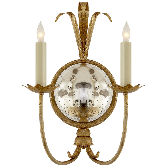 Visual Comfort Signature CHD 4175GI Two Light Wall Sconce, Gilded Iron
