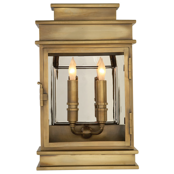Visual Comfort Signature CHO 2908AB Two Light Linear Lantern, Antique-Burnished Brass