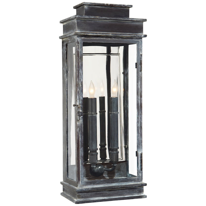 Visual Comfort Signature CHO 2910WZ Two Light Outdoor Linear Lantern, Weathered Zinc