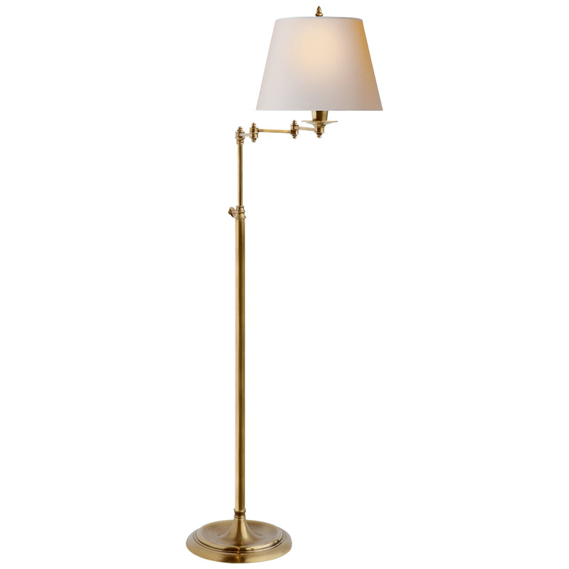 Visual Comfort Signature S 1200HAB-NP One Light Floor Lamp, Hand-Rubbed Antique Brass