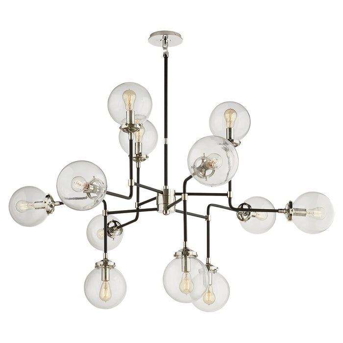 Visual Comfort Signature S 5022PN-CG 12 Light Chandelier, Polished Nickel