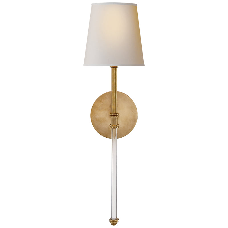 Visual Comfort Signature SK 2016HAB-NP One Light Wall Sconce, Hand-Rubbed Antique Brass