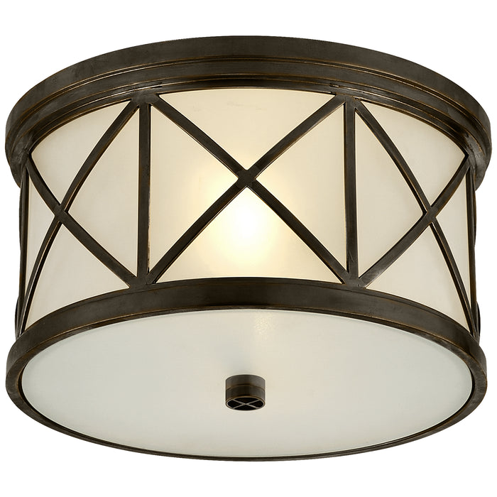 Visual Comfort Signature SK 4010BZ-FG Two Light Flush Mount, Bronze