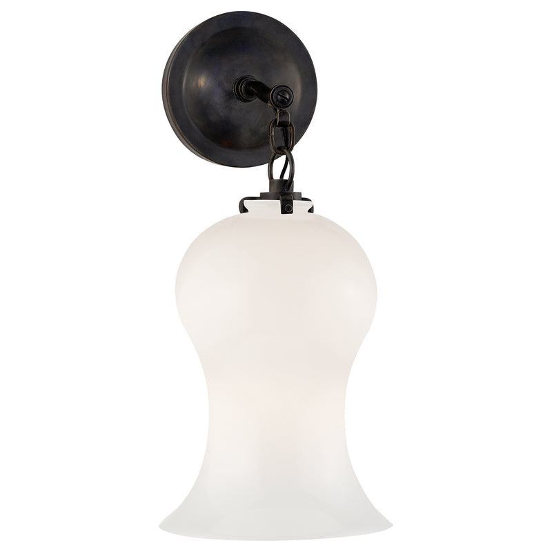 Visual Comfort Signature TOB 2225BZ/G1-WG One Light Wall Sconce, Bronze