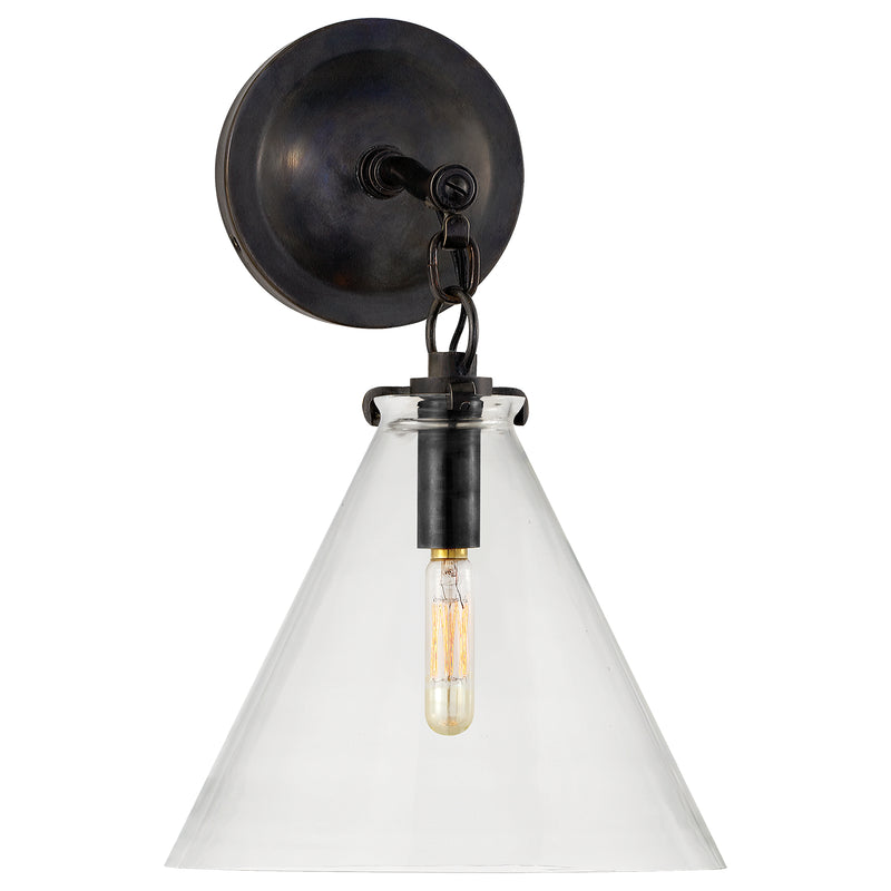Visual Comfort Signature TOB 2225BZ/G6-CG One Light Wall Sconce, Bronze