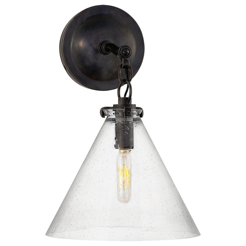 Visual Comfort Signature TOB 2225BZ/G6-SG One Light Wall Sconce, Bronze