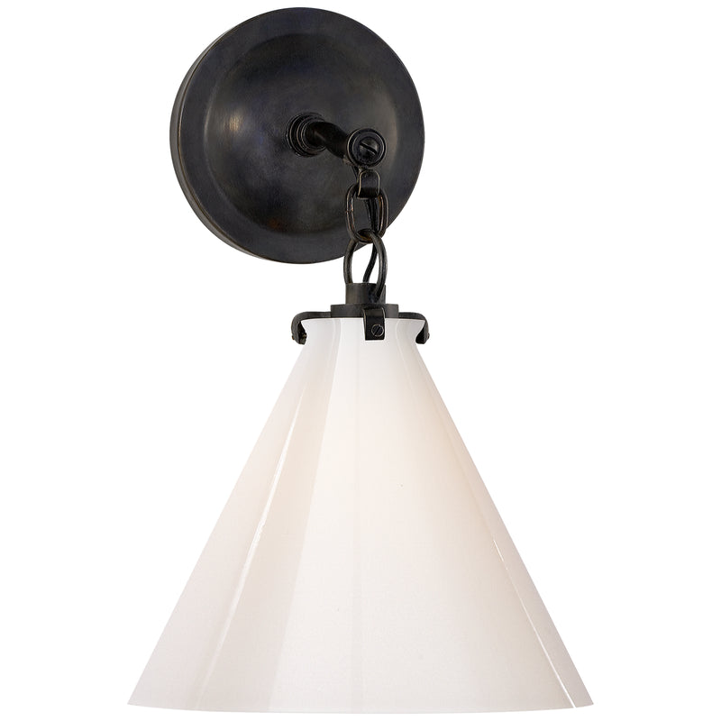 Visual Comfort Signature TOB 2225BZ/G6-WG One Light Wall Sconce, Bronze