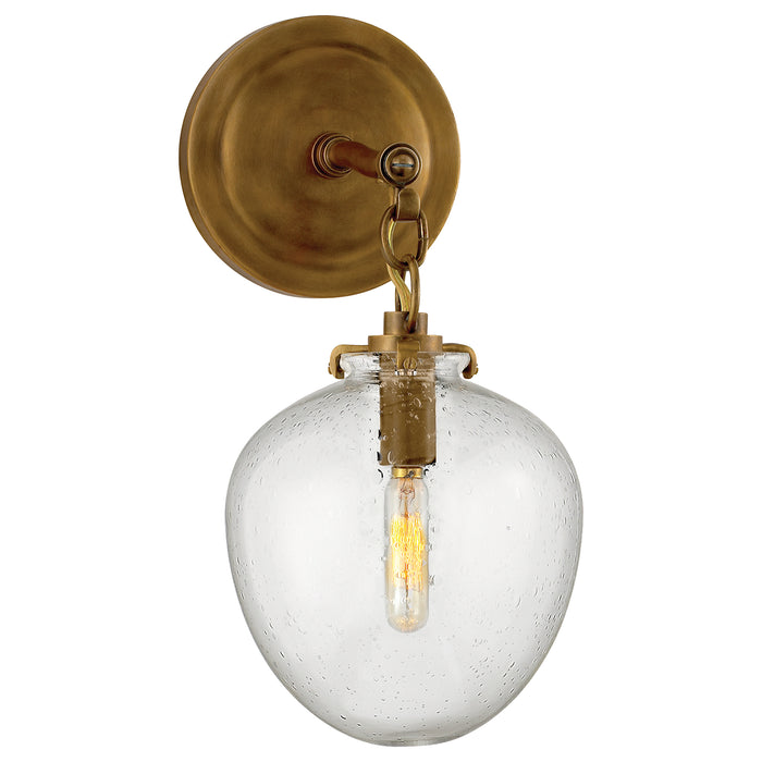 Visual Comfort Signature TOB 2225HAB/G2-SG One Light Wall Sconce, Hand-Rubbed Antique Brass