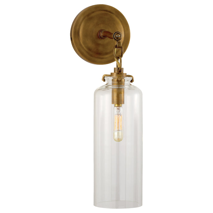 Visual Comfort Signature TOB 2225HAB/G3-CG One Light Wall Sconce, Hand-Rubbed Antique Brass