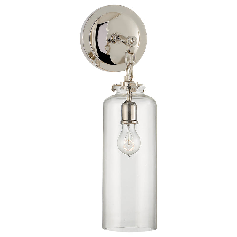 Visual Comfort Signature TOB 2225PN/G3-CG One Light Wall Sconce, Polished Nickel