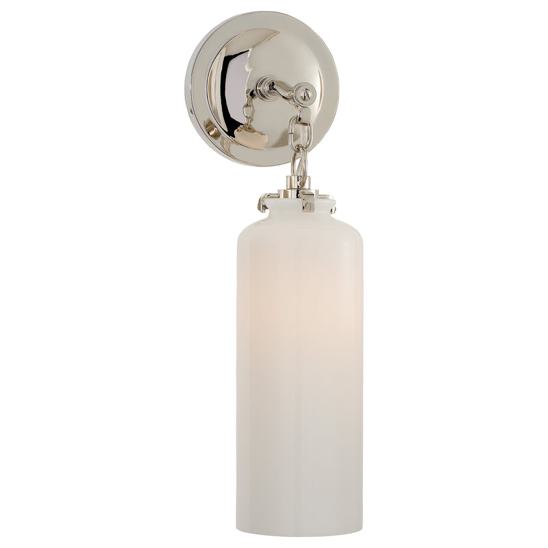 Visual Comfort Signature TOB 2225PN/G3-WG One Light Wall Sconce, Polished Nickel