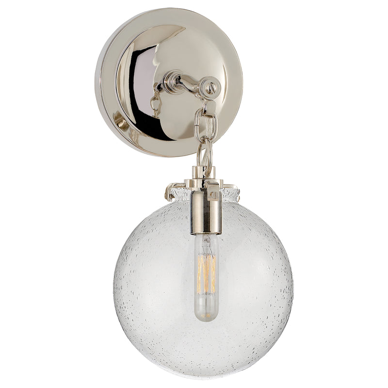 Visual Comfort Signature TOB 2225PN/G4-SG One Light Wall Sconce, Polished Nickel