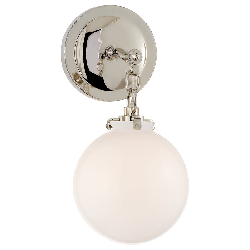 Visual Comfort Signature TOB 2225PN/G4-WG One Light Wall Sconce, Polished Nickel