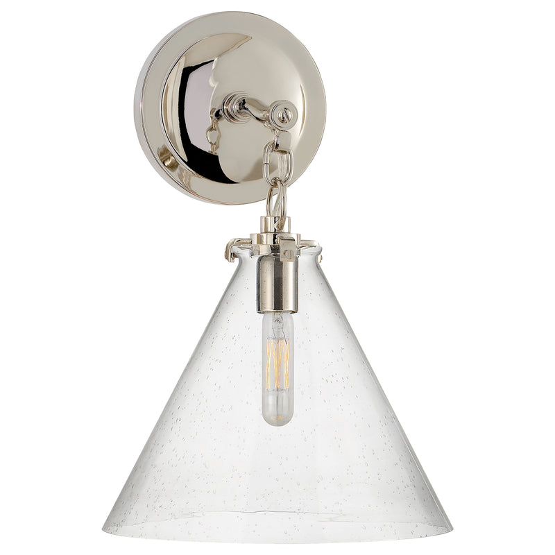 Visual Comfort Signature TOB 2225PN/G6-SG One Light Wall Sconce, Polished Nickel