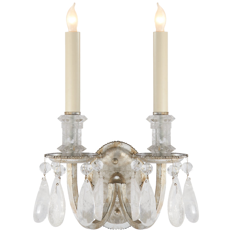 Visual Comfort Signature TOB 2236BSL Two Light Wall Sconce, Burnished Silver Leaf