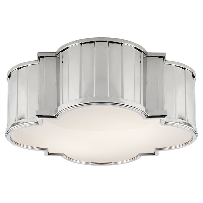 Visual Comfort Signature TOB 4131PN-WG Four Light Flush Mount, Polished Nickel