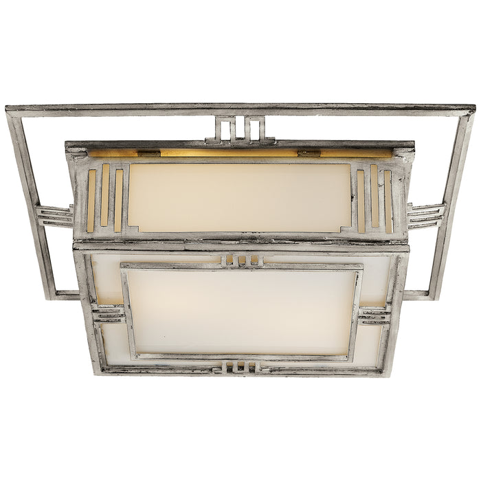 Visual Comfort Signature TOB 4220BSL Two Light Flush Mount, Burnished Silver Leaf