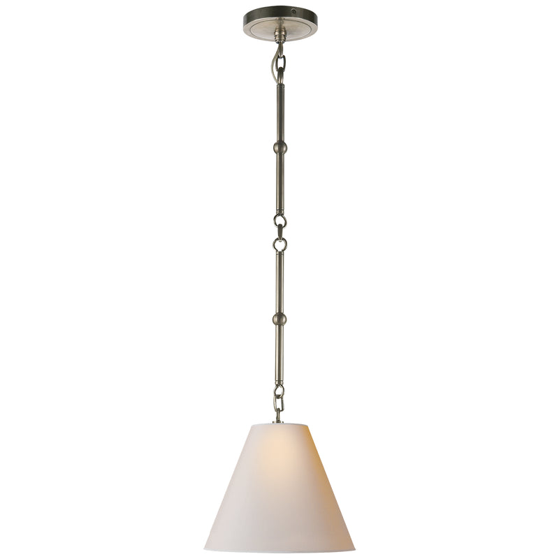 Visual Comfort Signature TOB 5089AN-NP One Light Pendant, Antique Nickel