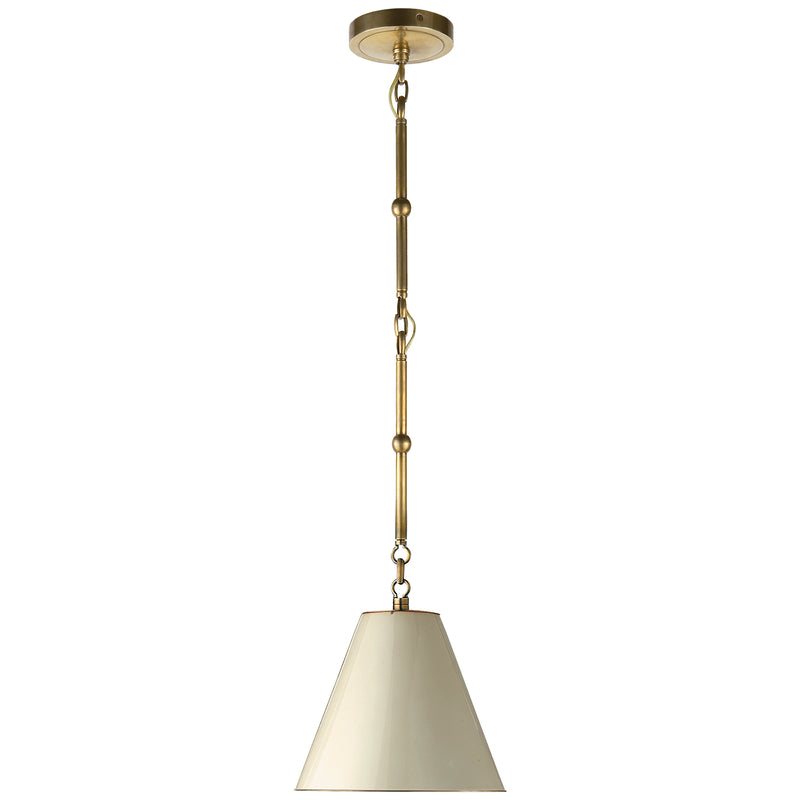 Visual Comfort Signature TOB 5089HAB-AW One Light Pendant, Hand-Rubbed Antique Brass