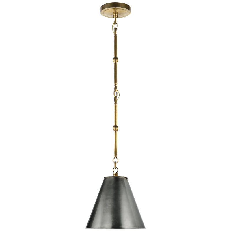 Visual Comfort Signature TOB 5089HAB-BZ One Light Pendant, Hand-Rubbed Antique Brass