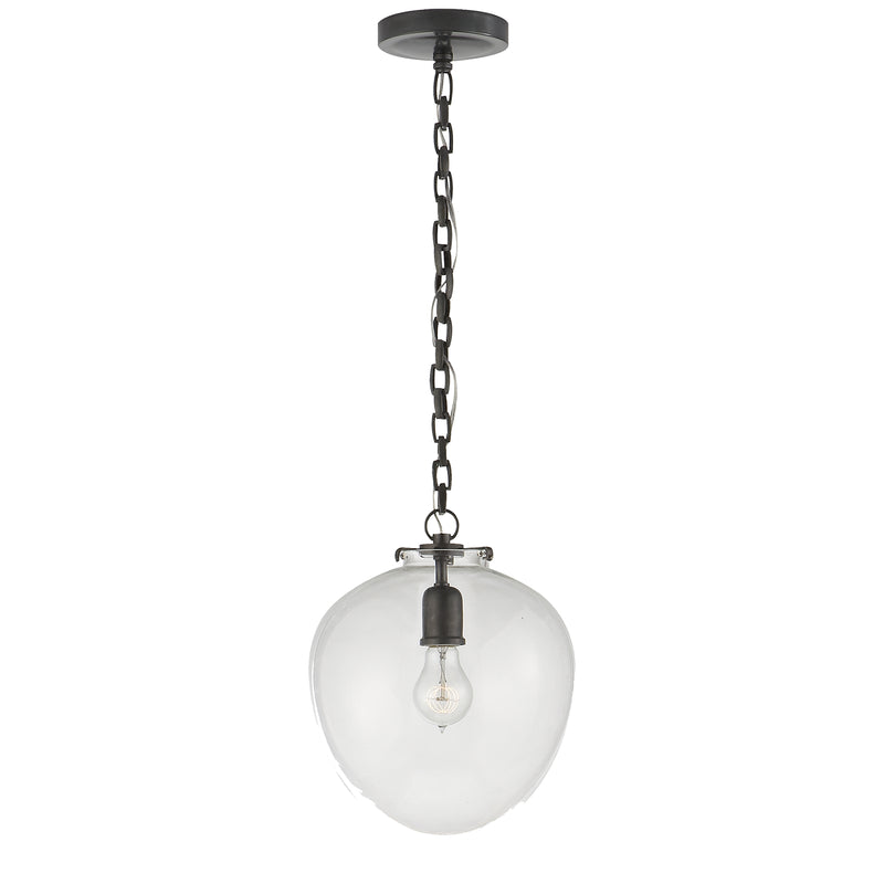 Visual Comfort Signature TOB 5226BZ/G2-CG One Light Pendant, Bronze