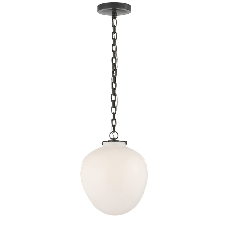 Visual Comfort Signature TOB 5226BZ/G2-WG One Light Pendant, Bronze