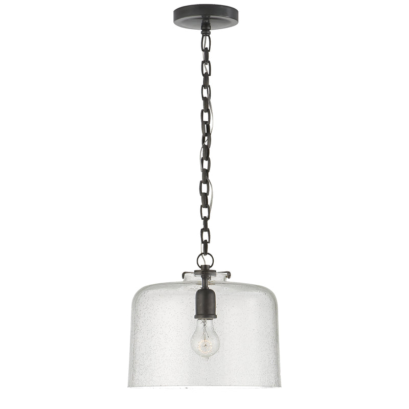 Visual Comfort Signature TOB 5226BZ/G5-SG One Light Pendant, Bronze