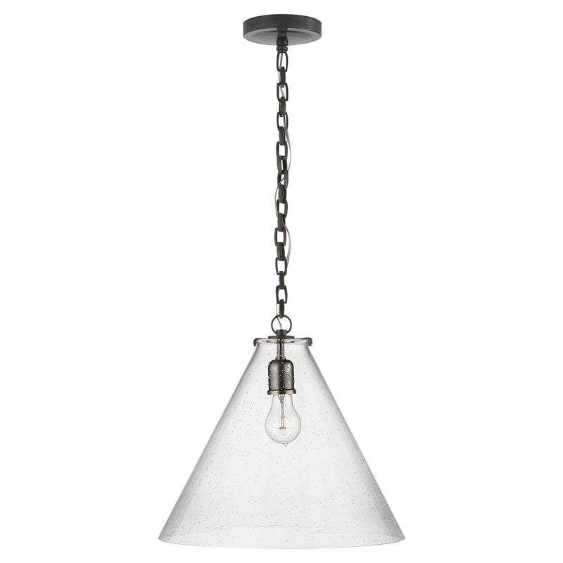 Visual Comfort Signature TOB 5226BZ/G6-SG One Light Pendant, Bronze