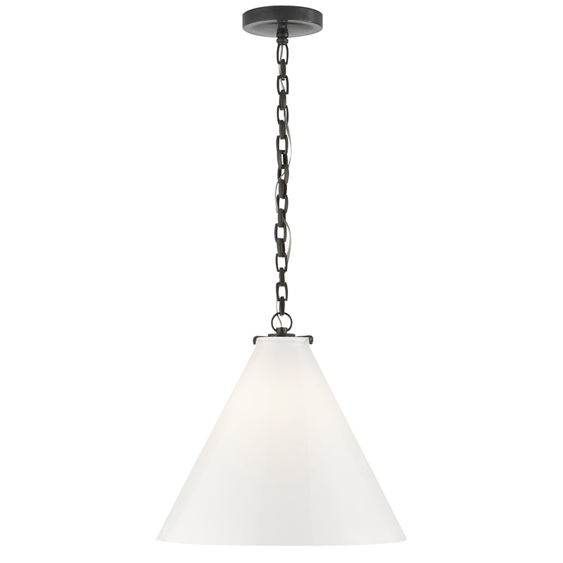 Visual Comfort Signature TOB 5226BZ/G6-WG One Light Pendant, Bronze