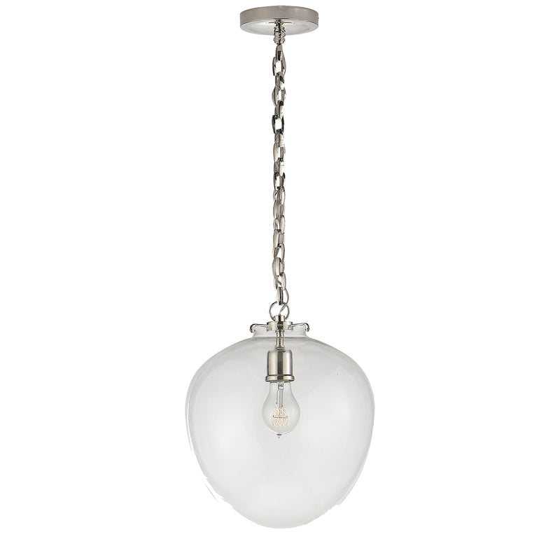 Visual Comfort Signature TOB 5226PN/G2-CG One Light Pendant, Polished Nickel