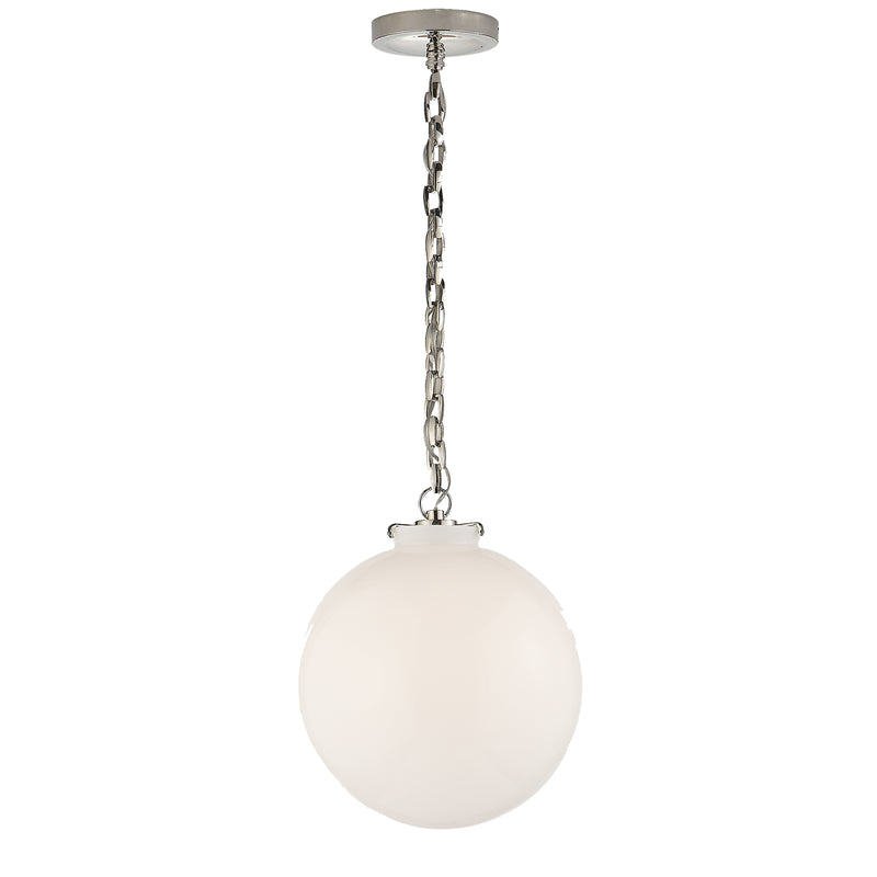 Visual Comfort Signature TOB 5226PN/G4-WG One Light Pendant, Polished Nickel